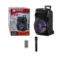 COLUNA KIMISO QS-1204 12" COM MICROFONE SEM FIO E CONTROLE REMOTO COLUNA KIMISO QS-1204 12" COM MICROFONE SEM FIO E CONTROLE REMOTO